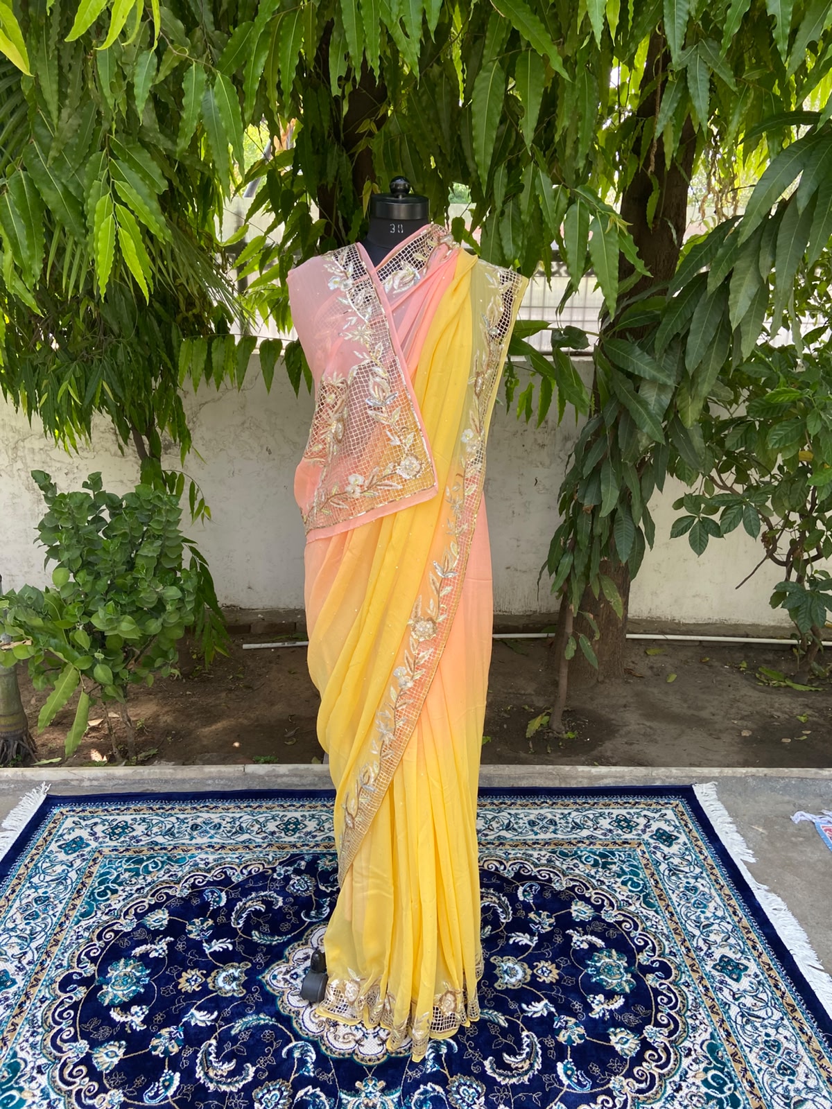 Sunrise Elegance Chiffon Saree