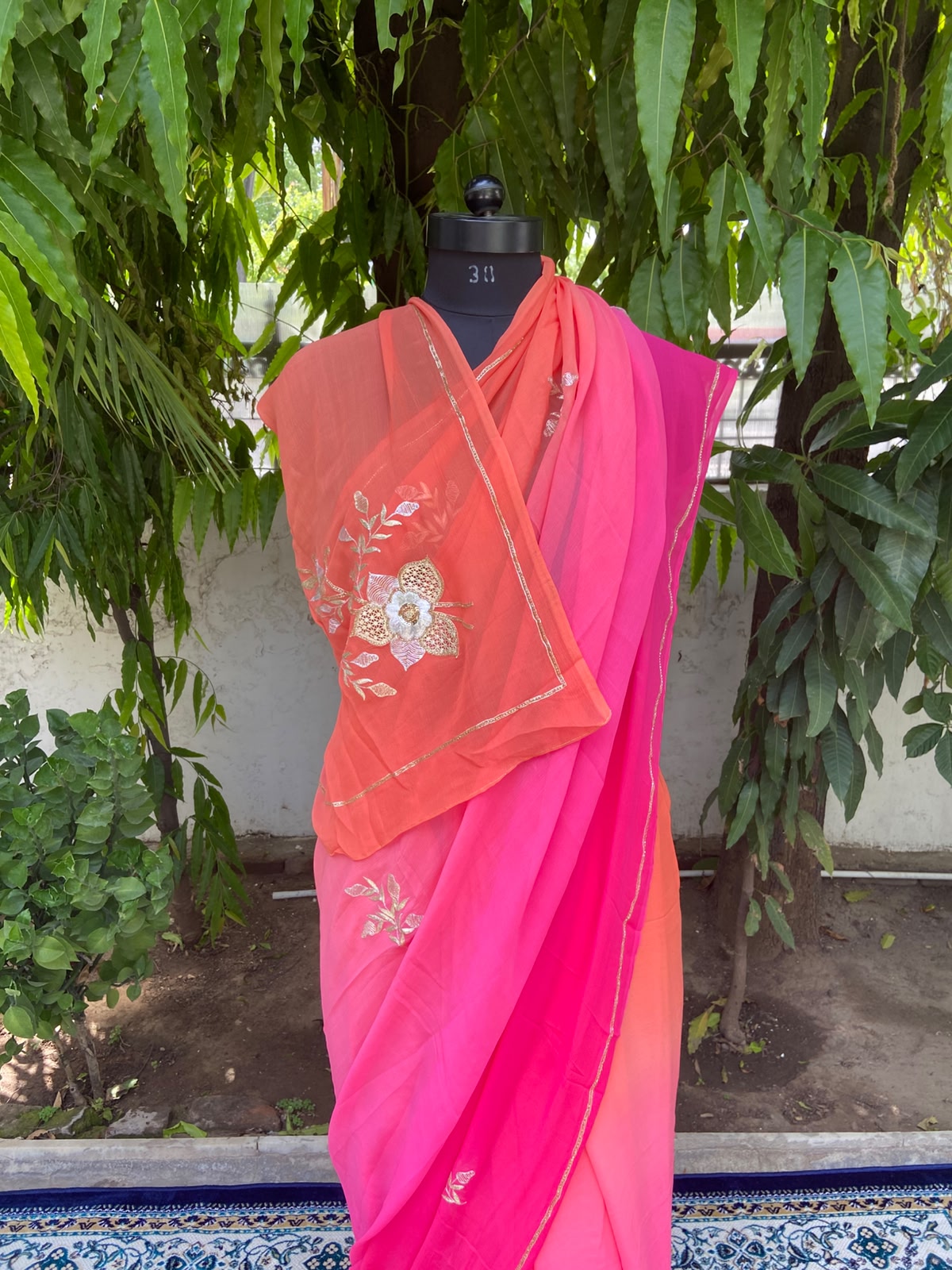 Amber Rose Chiffon Saree