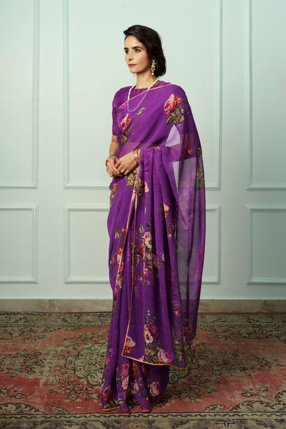 Mridula Printed French Chiffon Saree