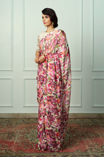 Gayatri Printed French Chiffon Saree