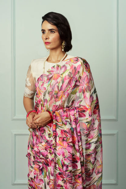 Gayatri Printed French Chiffon Saree