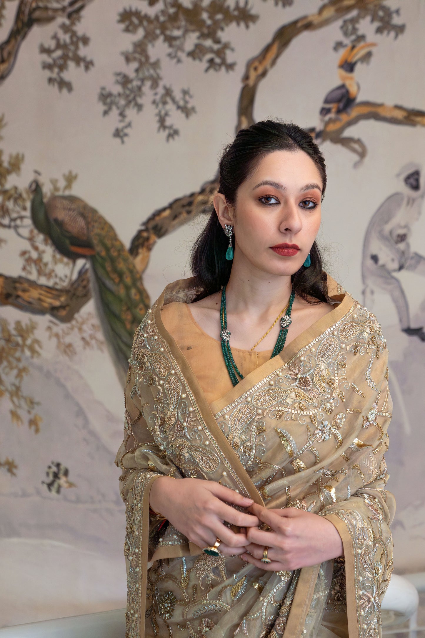 Janaki Gold Silk Tissue Saree