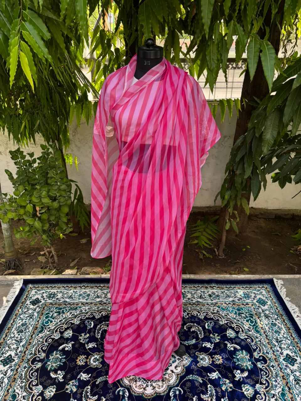 Gulabo Shuffle chiffon lehariya saree