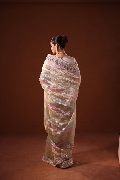 Chandrika Antique Multicolor Tissue Saree