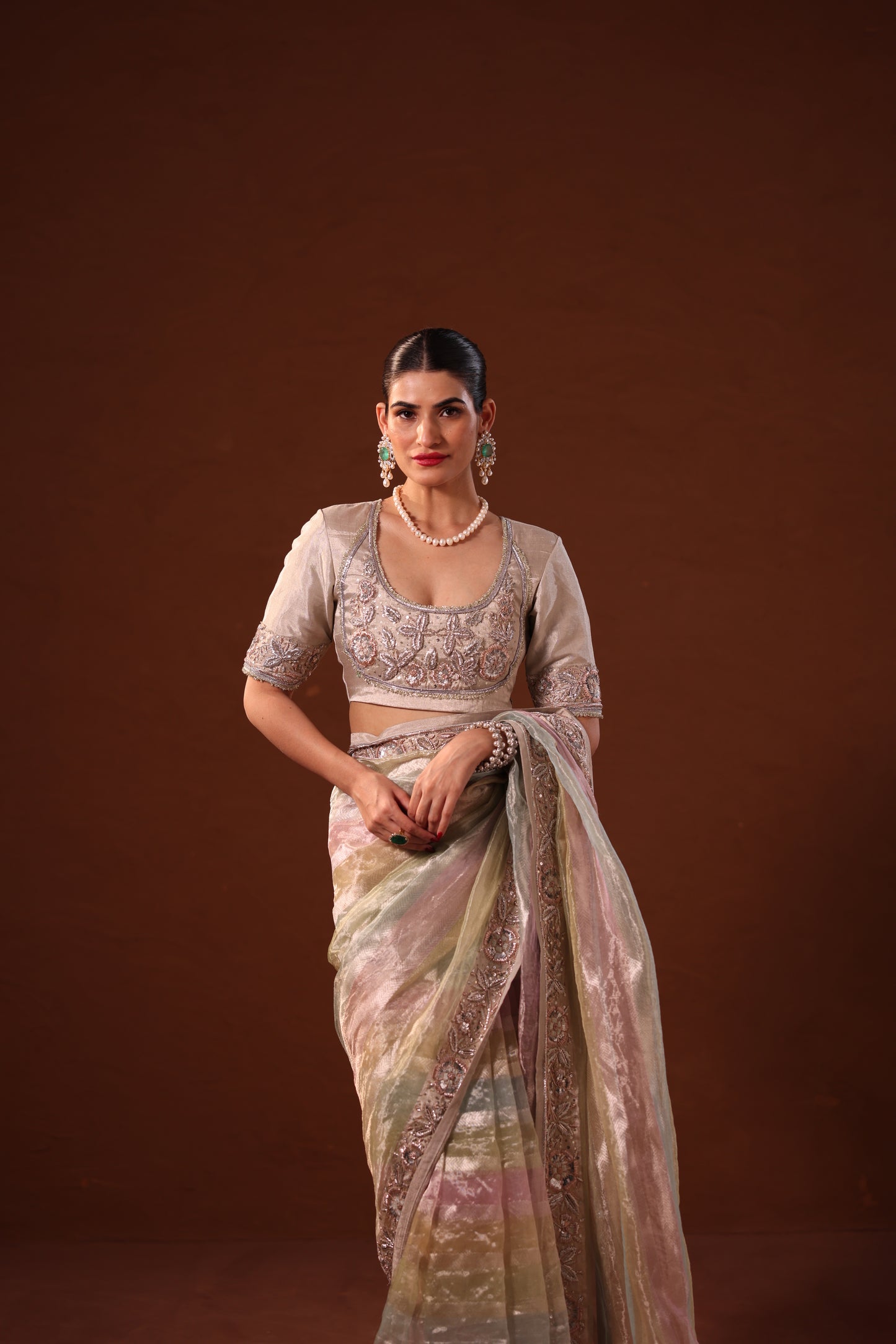 Chandrika Antique Multicolor Tissue Saree