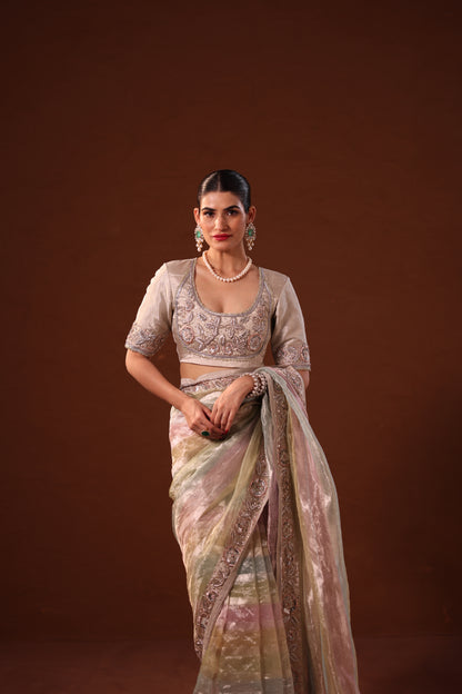 Chandrika Antique Multicolor Tissue Saree