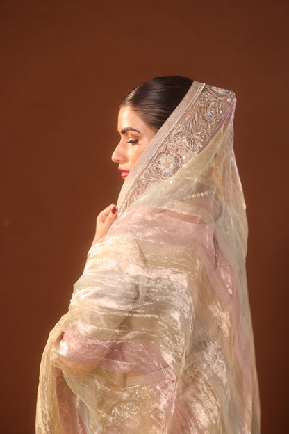 Chandrika Antique Multicolor Tissue Saree