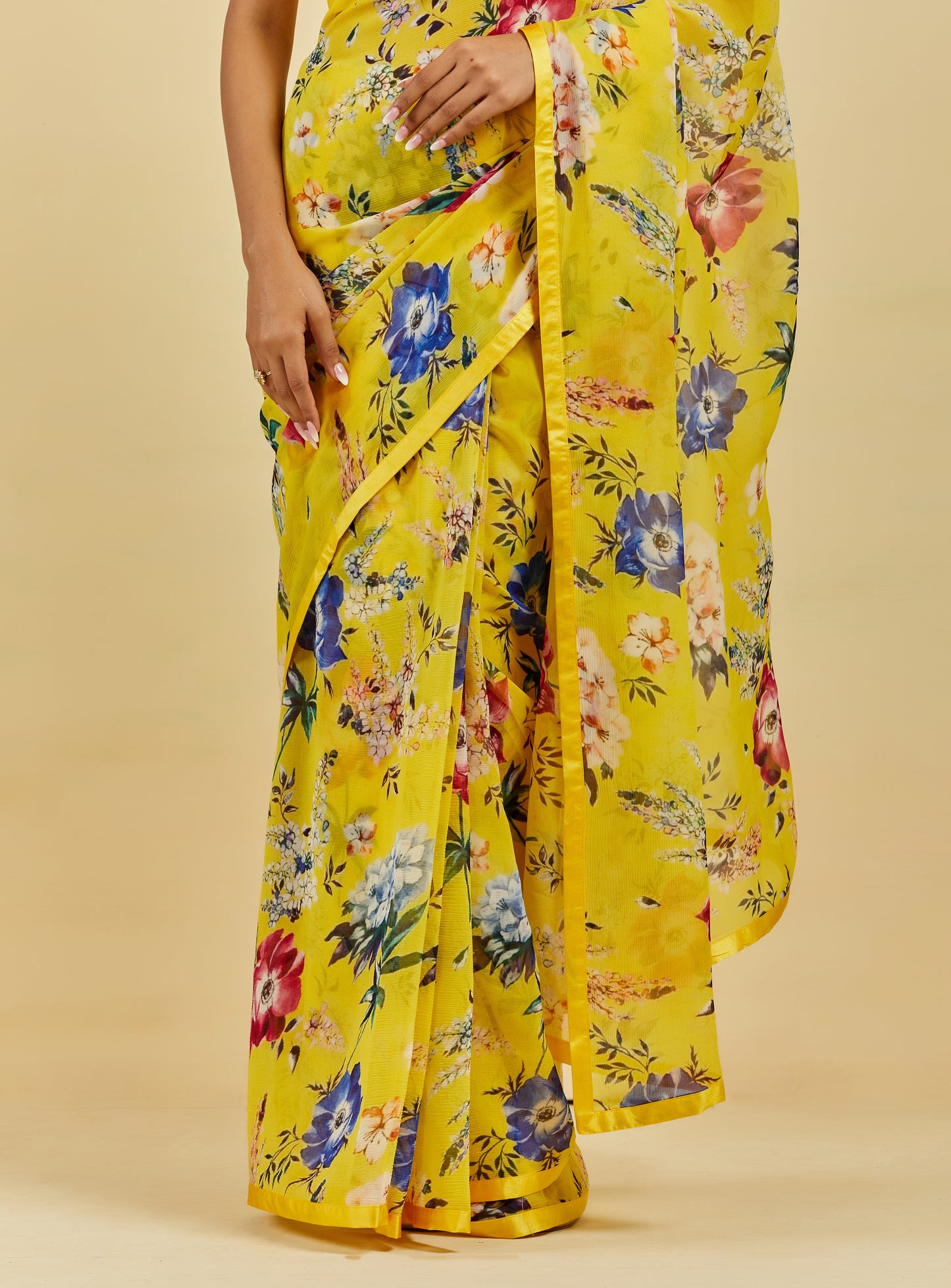 Claire Printed French Chiffon Saree