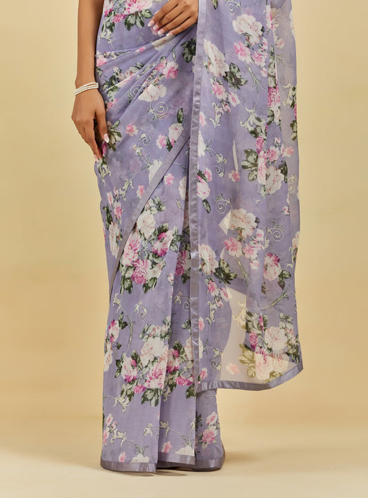 Sophie Printed French Chiffon Saree