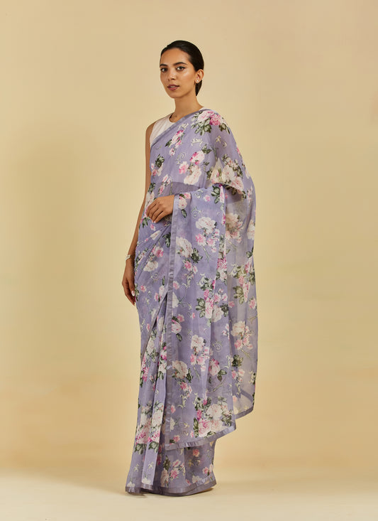 Sophie Printed French Chiffon Saree