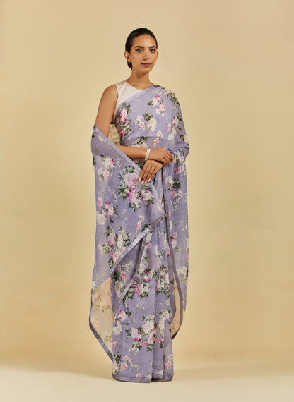Sophie Printed French Chiffon Saree