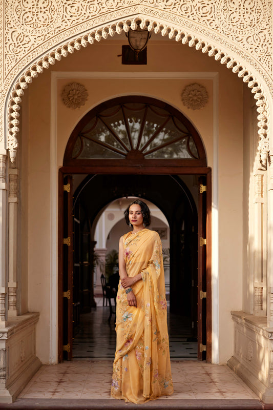 Alphonso Yellow Amanda Saree