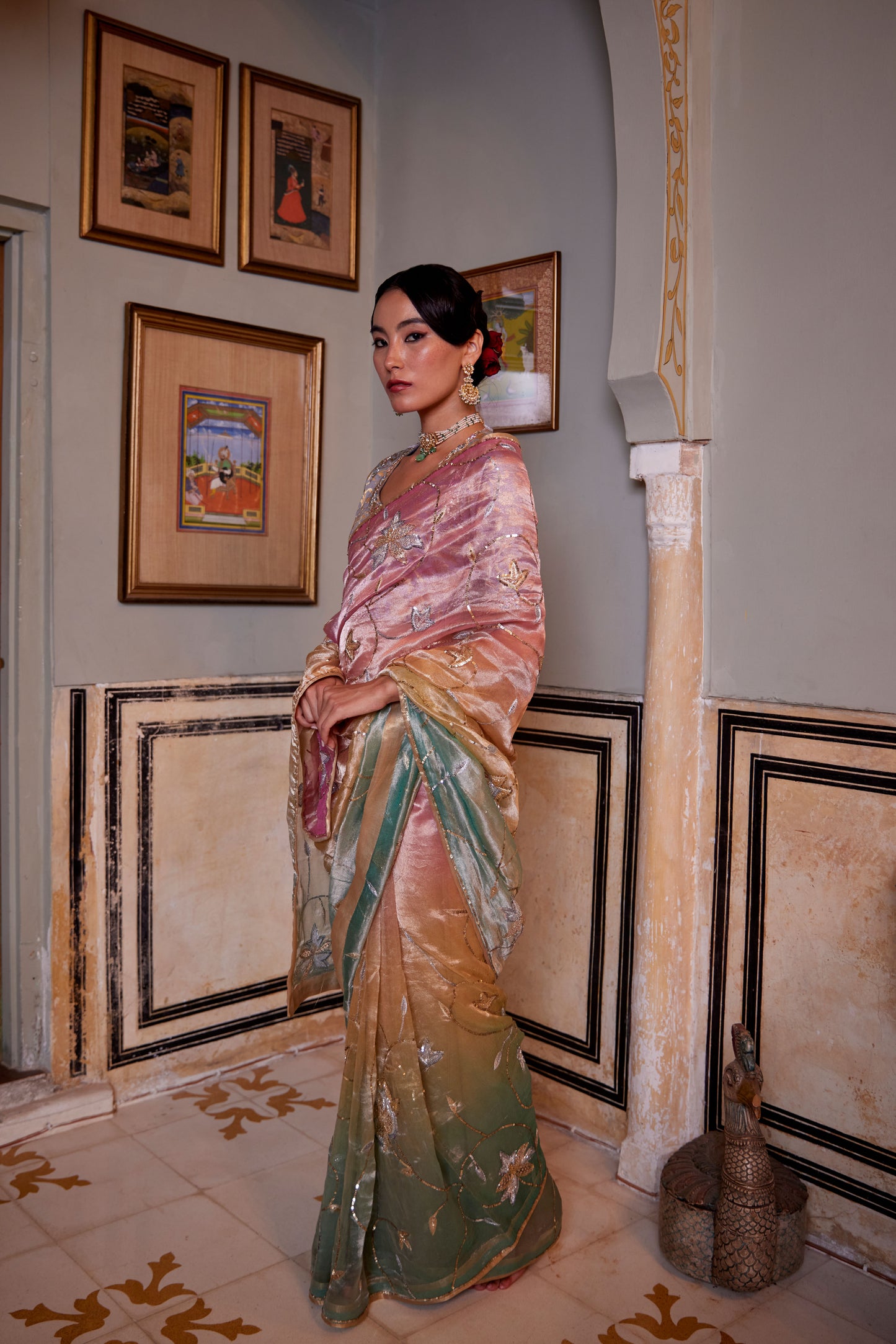 Shaded Tissue Ishq Saree