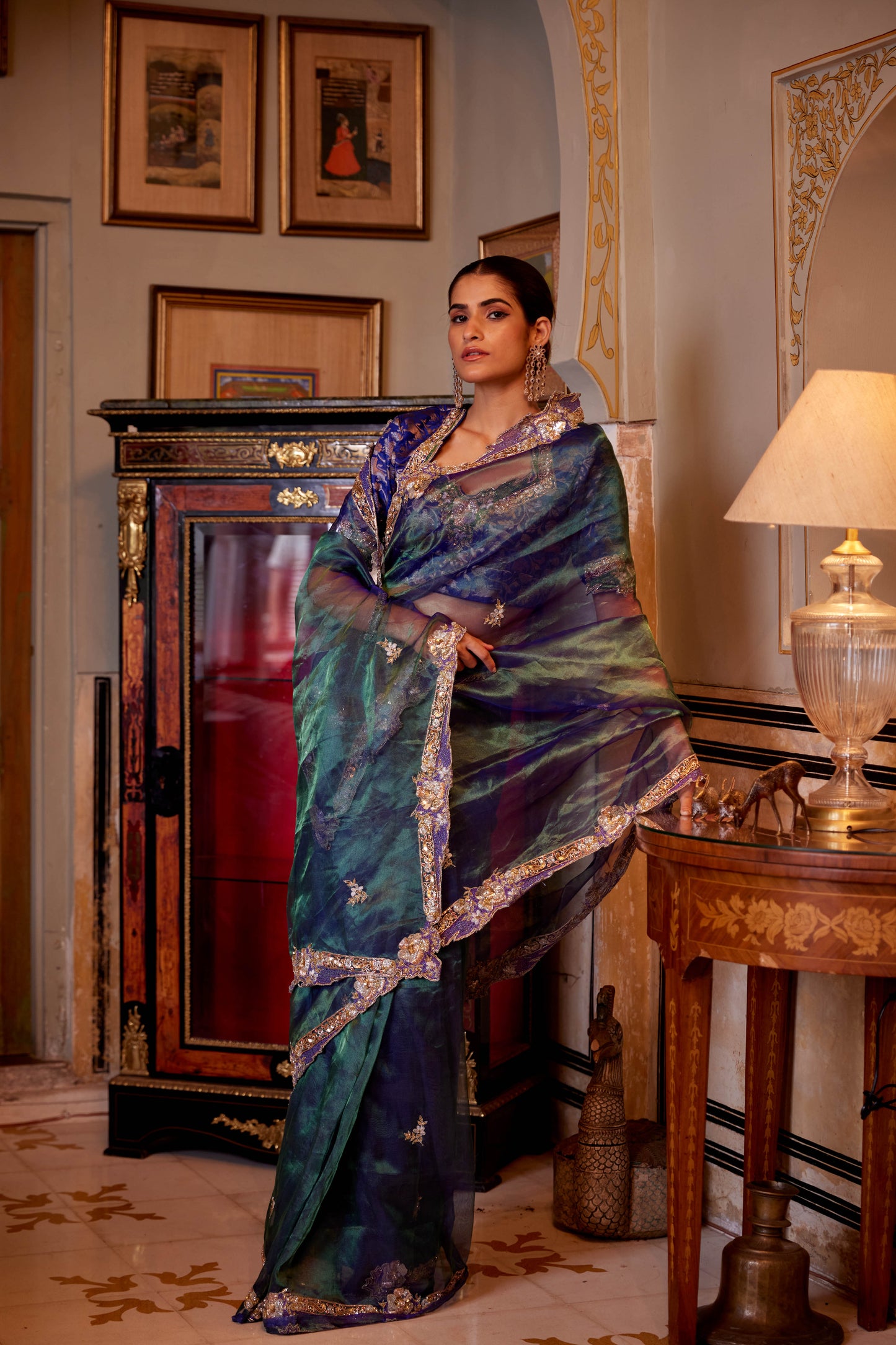 Two Tone Tissue Morgardani Saree