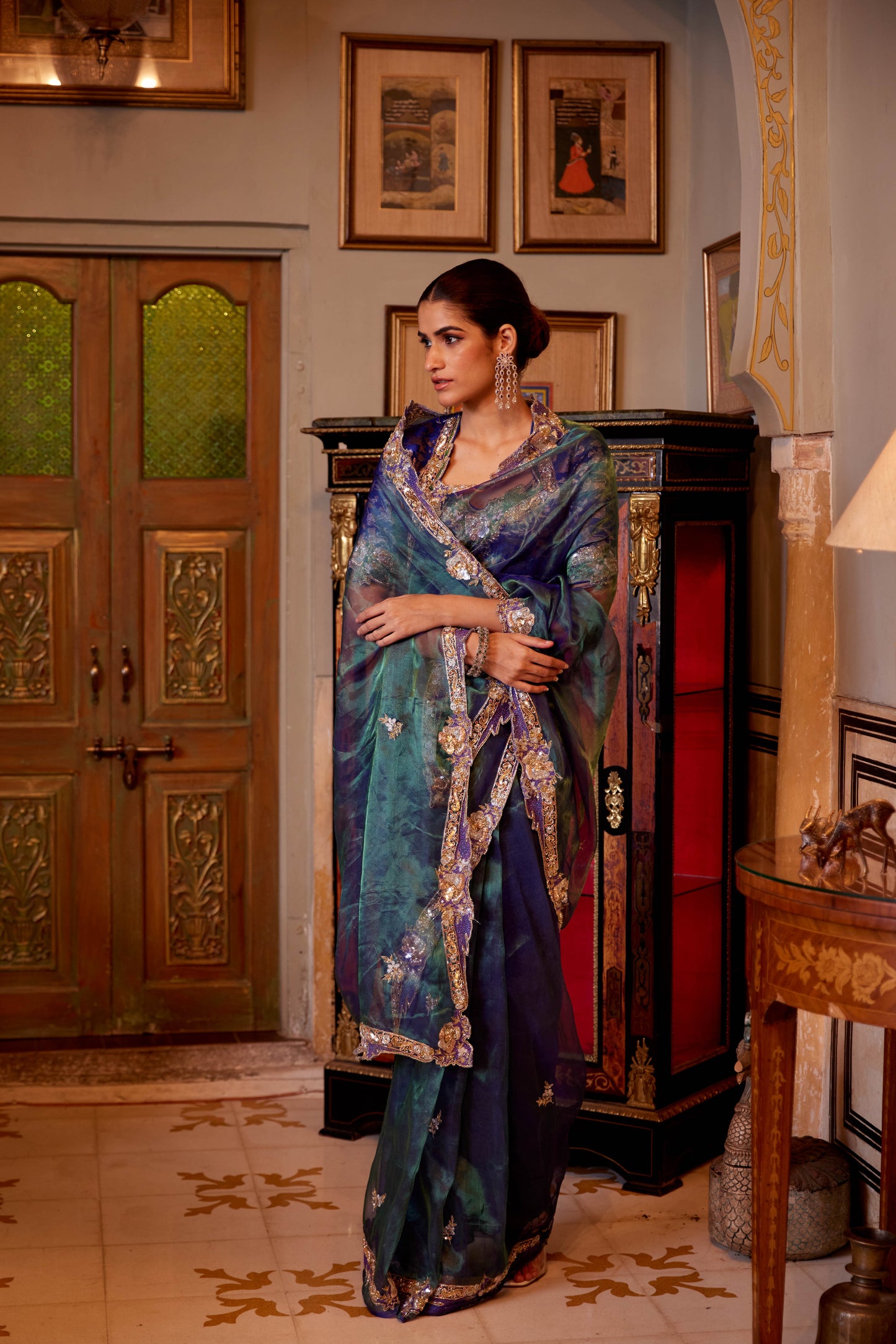 Two Tone Tissue Morgardani Saree