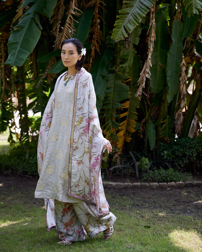 Smoke Grey Kurta palazzo Set