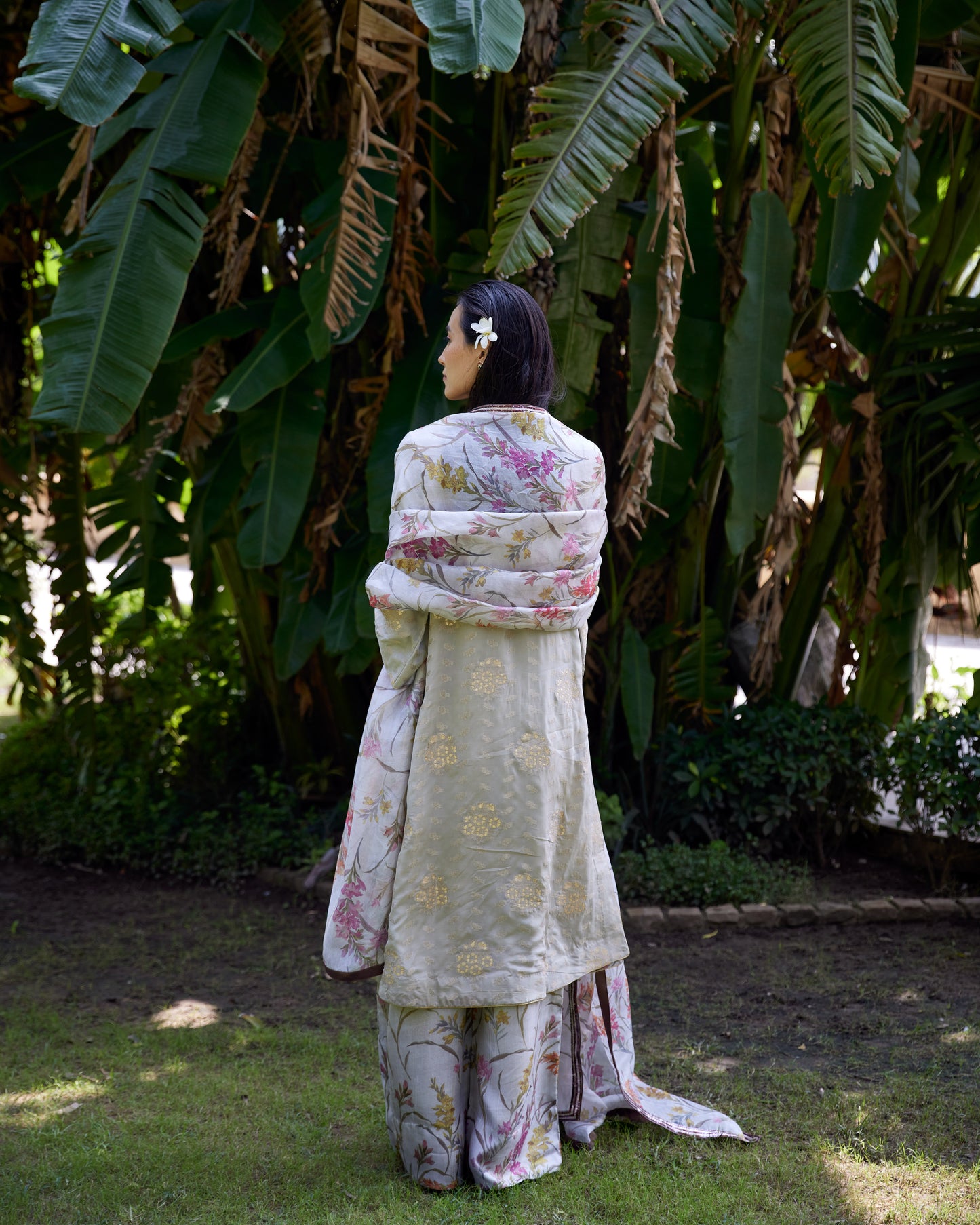 Smoke Grey Kurta palazzo Set