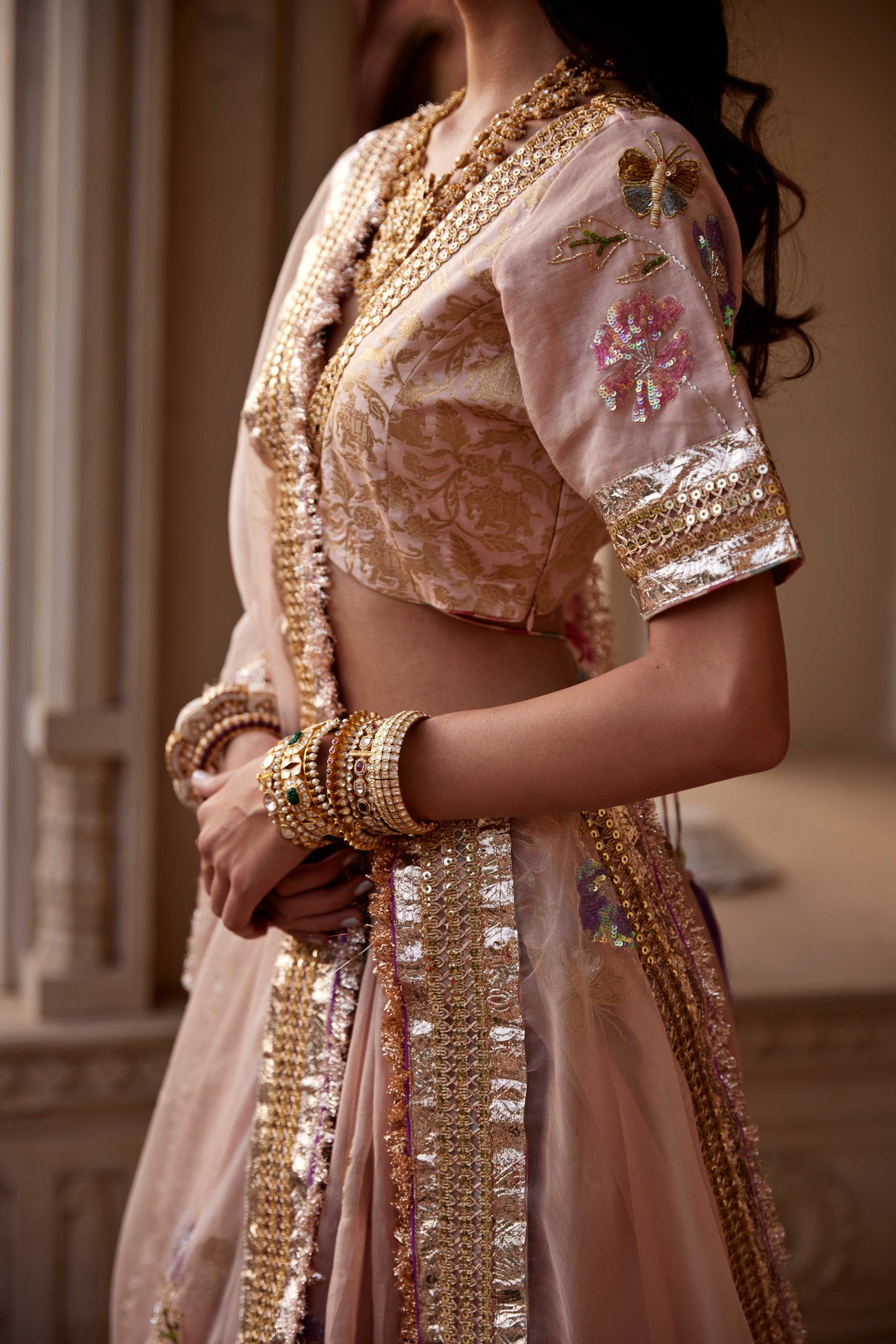 Blush Pink Guldasta Lehenga