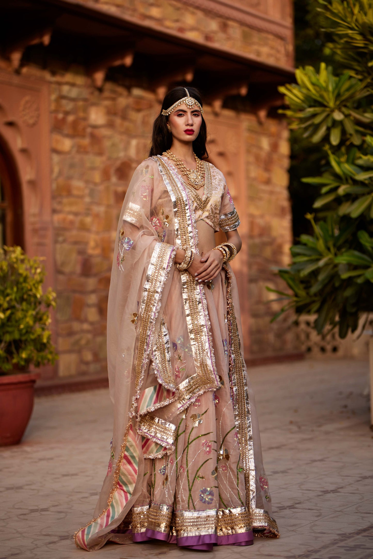 Blush Pink Guldasta Lehenga